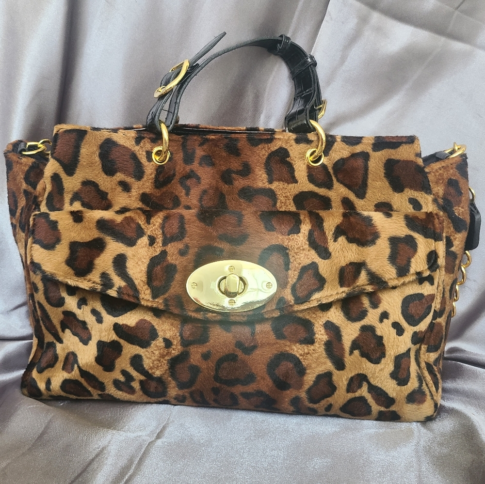 Leopard print handbag